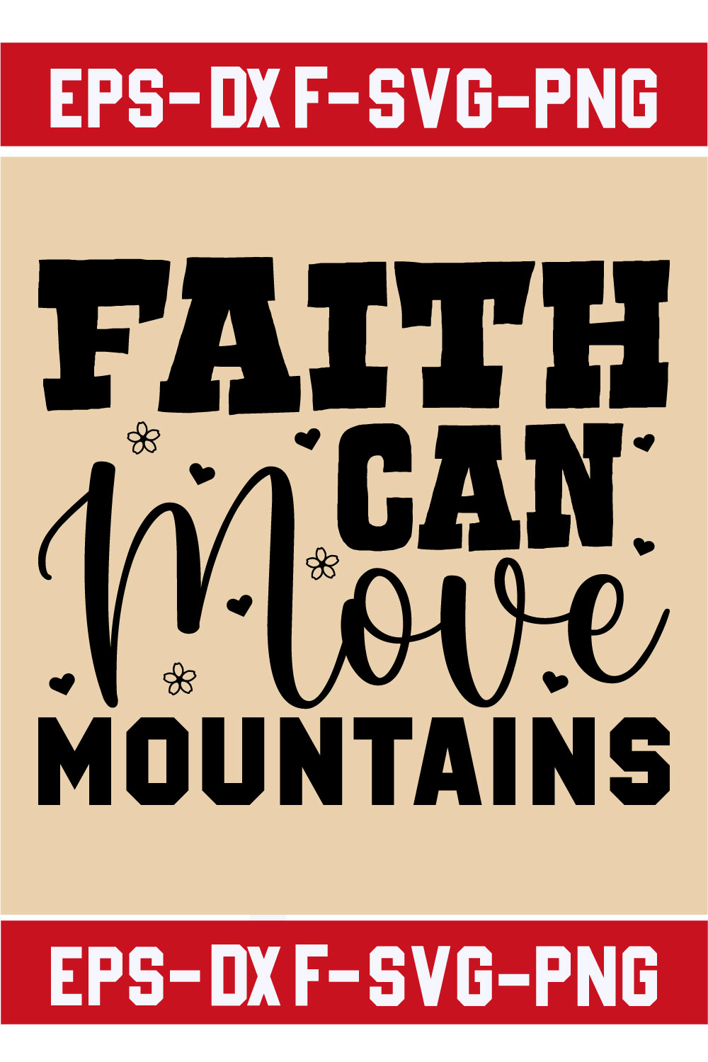 Faith can move mountains pinterest preview image.