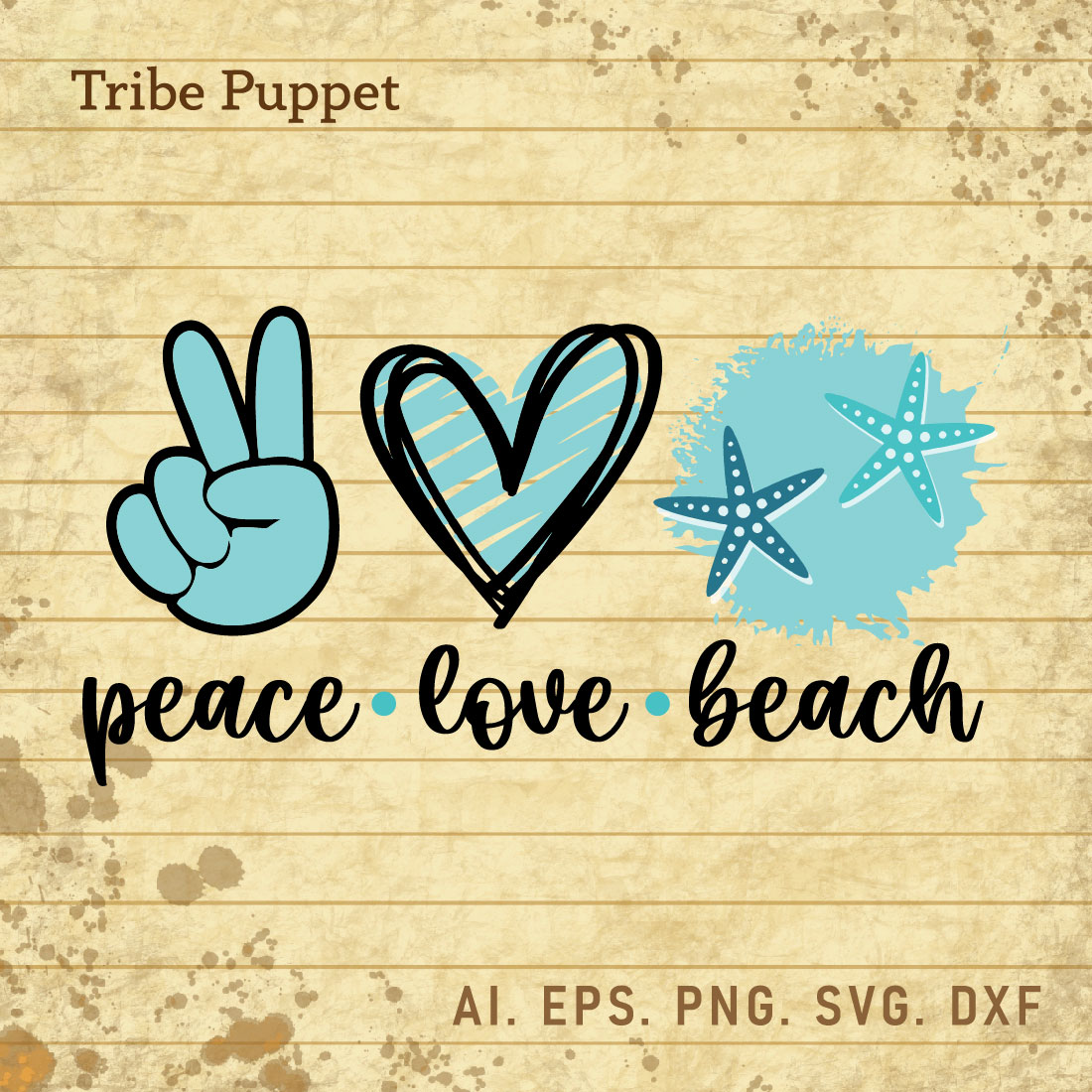 Peace Love Beach cover image.