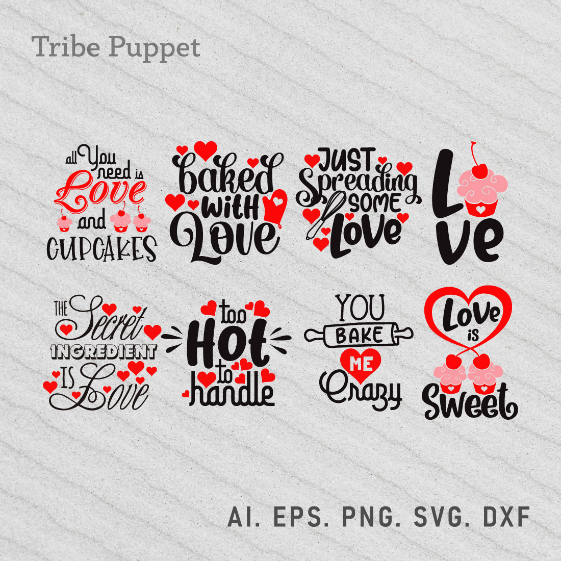 Valentines Typography preview image.