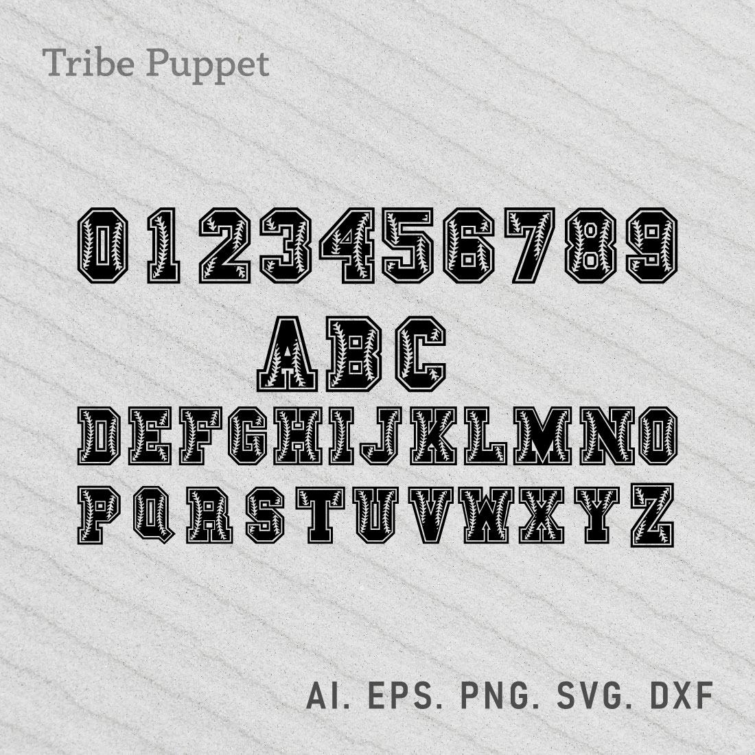 Black and white type of font and numbers.