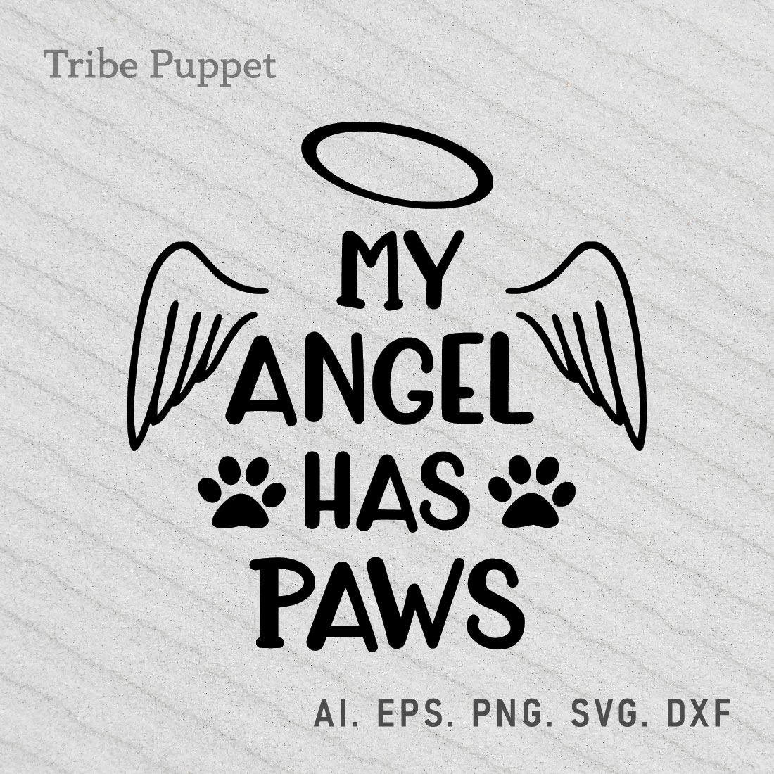Angel has paws svg file.