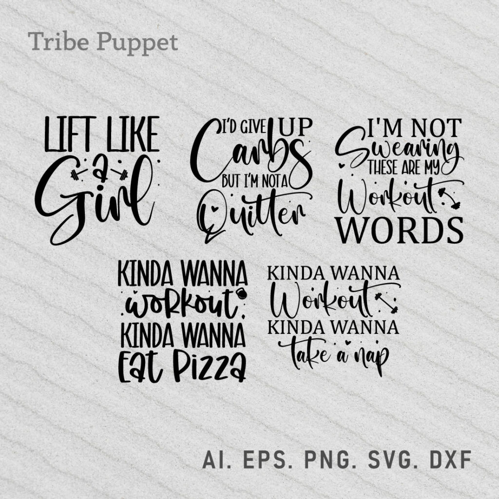 Fitness Typography 02 - MasterBundles