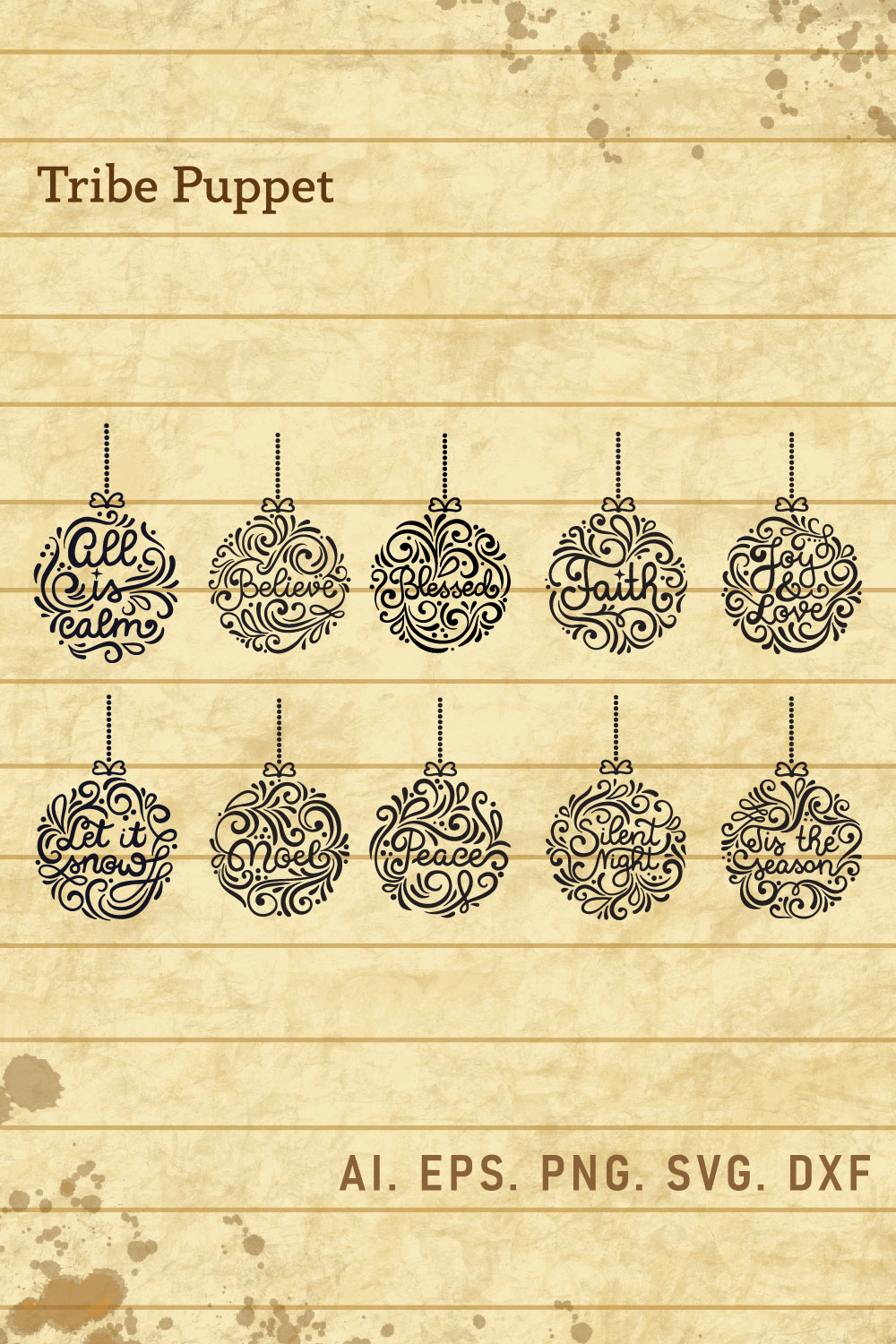 Christmas Ornaments 02 pinterest preview image.