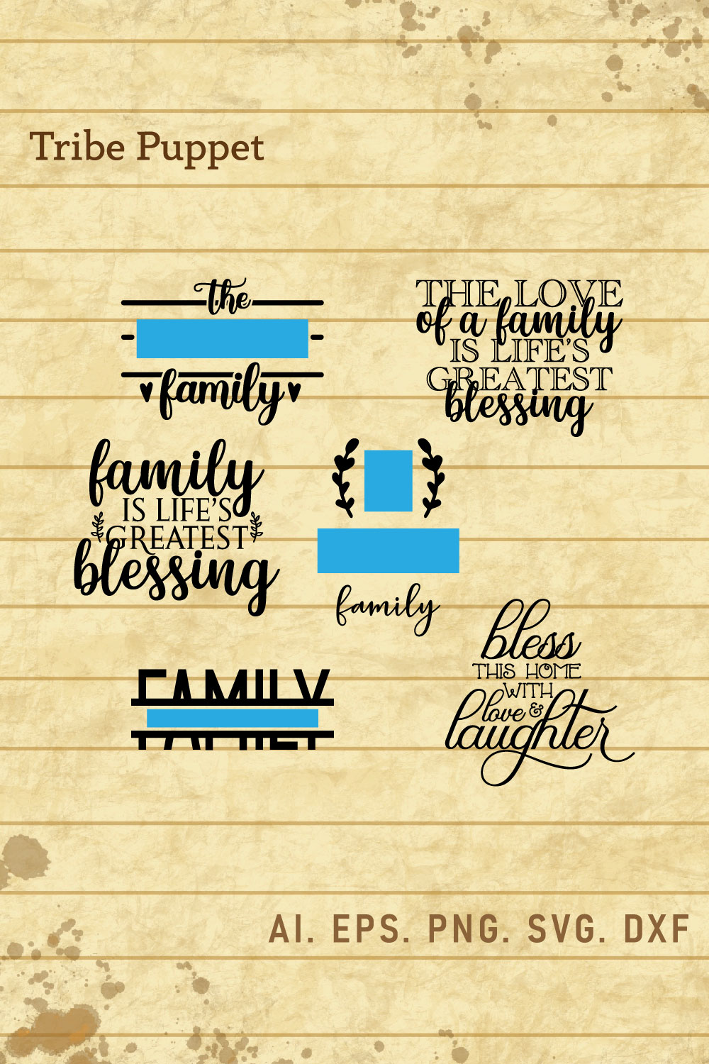 Family Typo 01 pinterest preview image.