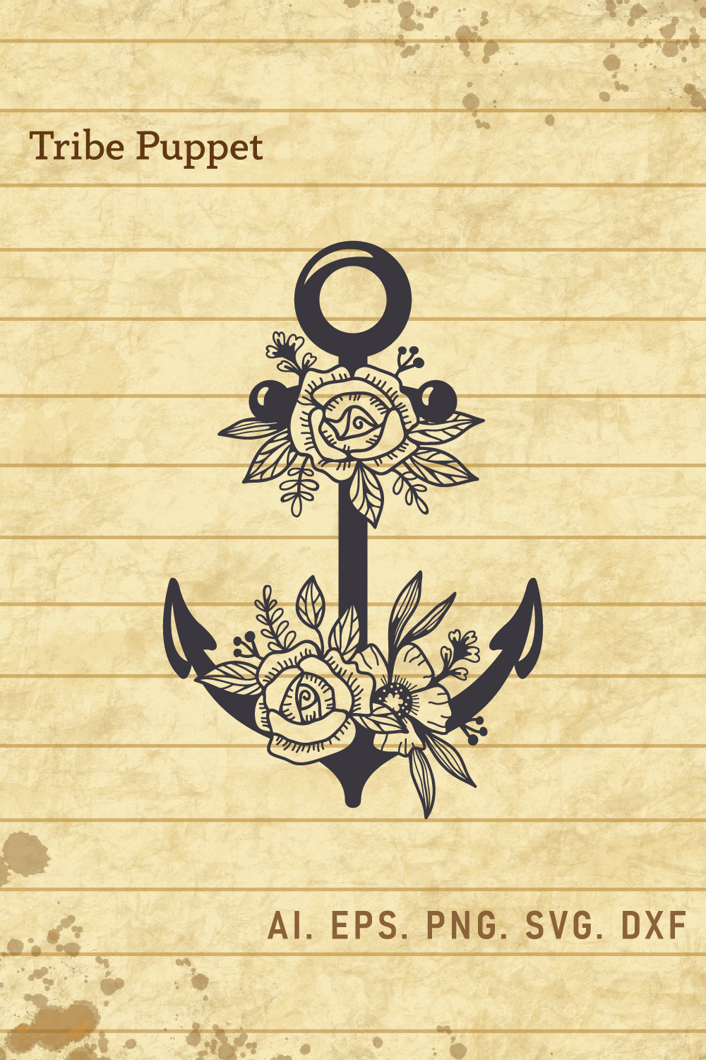 Floral Anchor pinterest preview image.