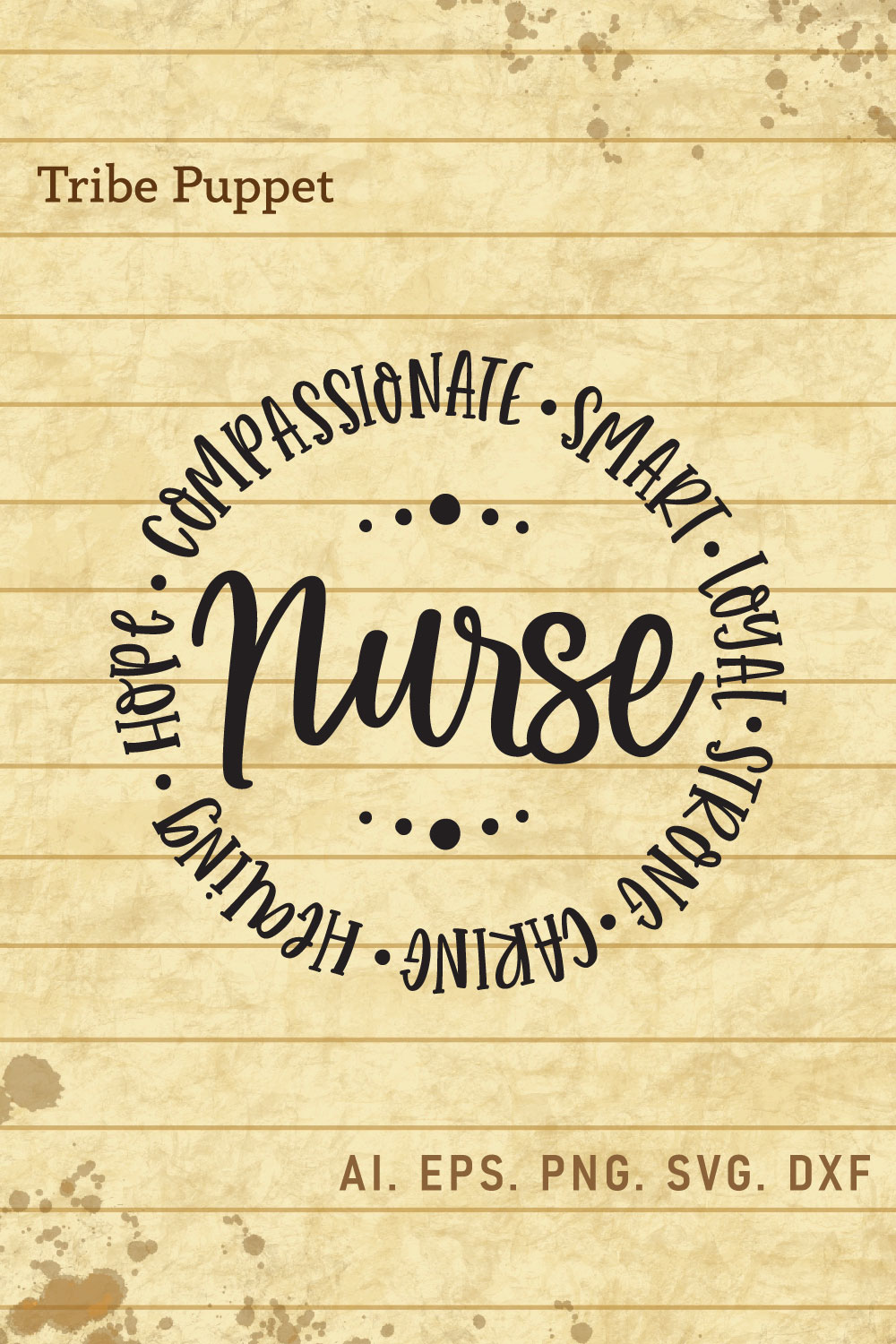 Nurse Circle Words pinterest preview image.