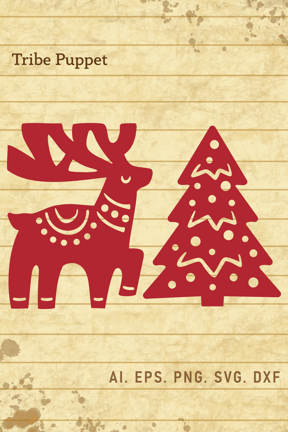 Christmas Deer 01 pinterest preview image.