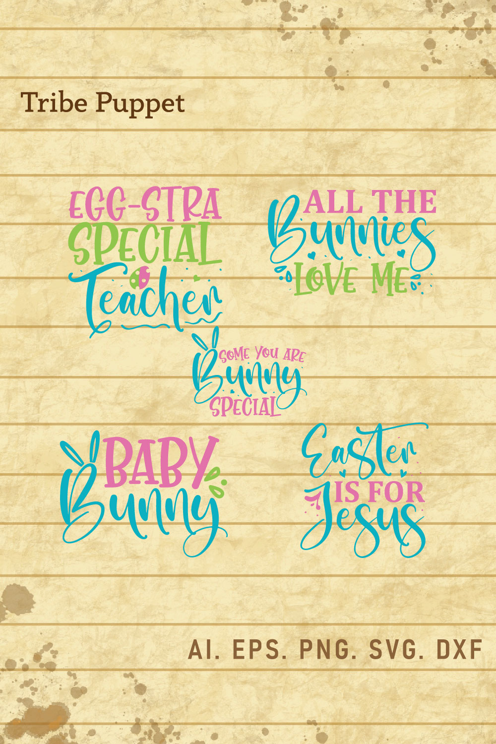 Easter Typography 09 pinterest preview image.