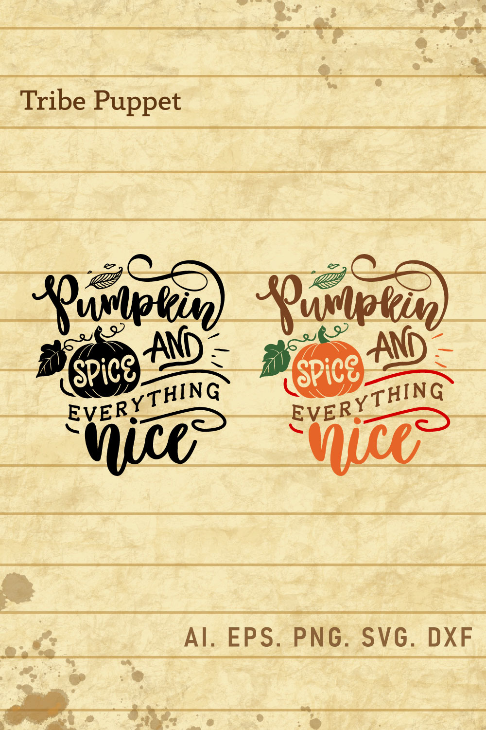 Pumpkin Typography pinterest preview image.