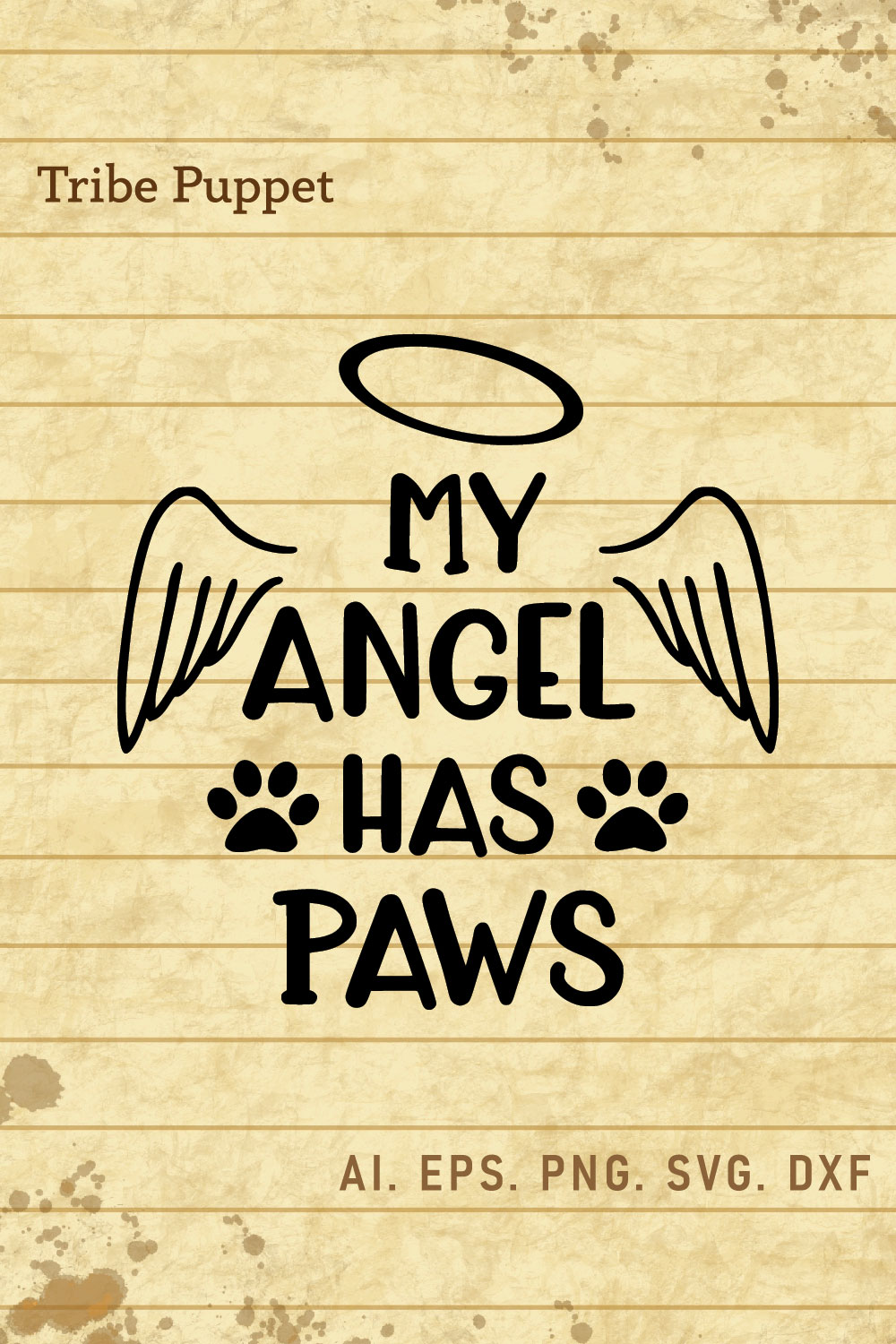My Angel has paws pinterest preview image.