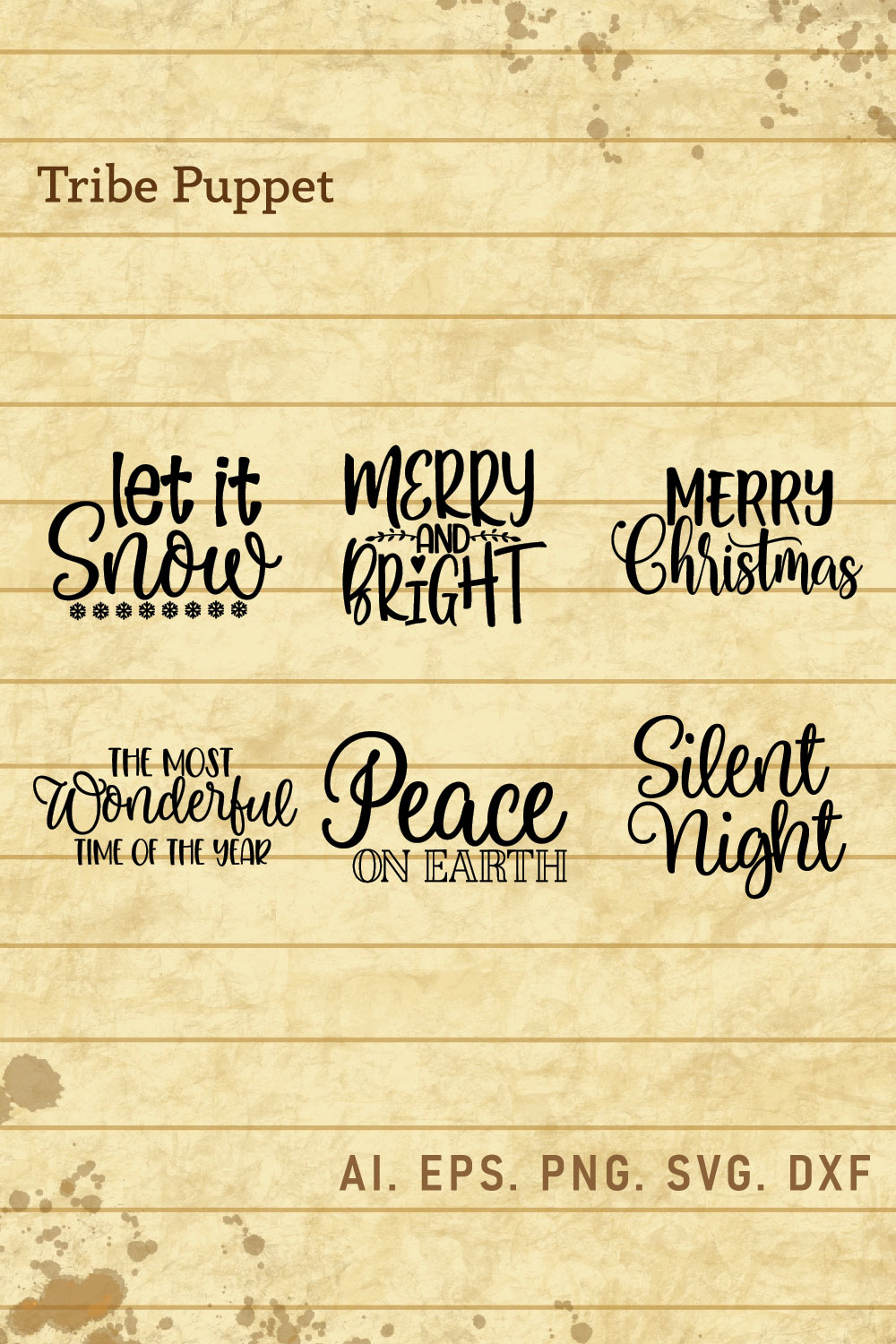 Christmas Typography 02 pinterest preview image.