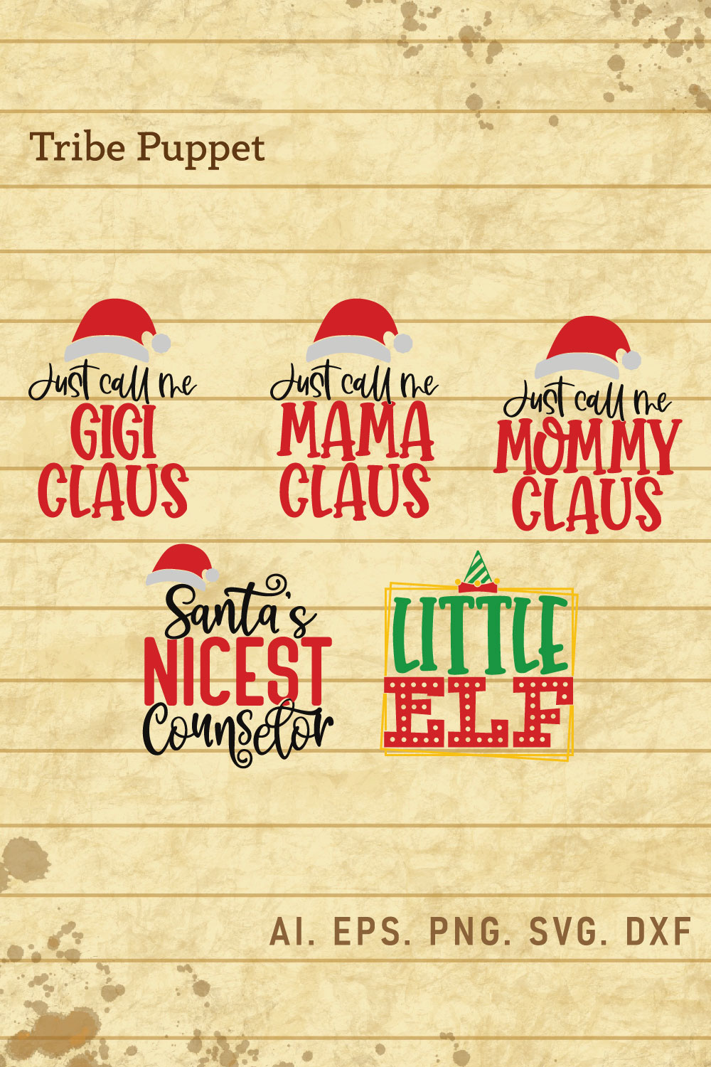 Christmas Typography 05 pinterest preview image.