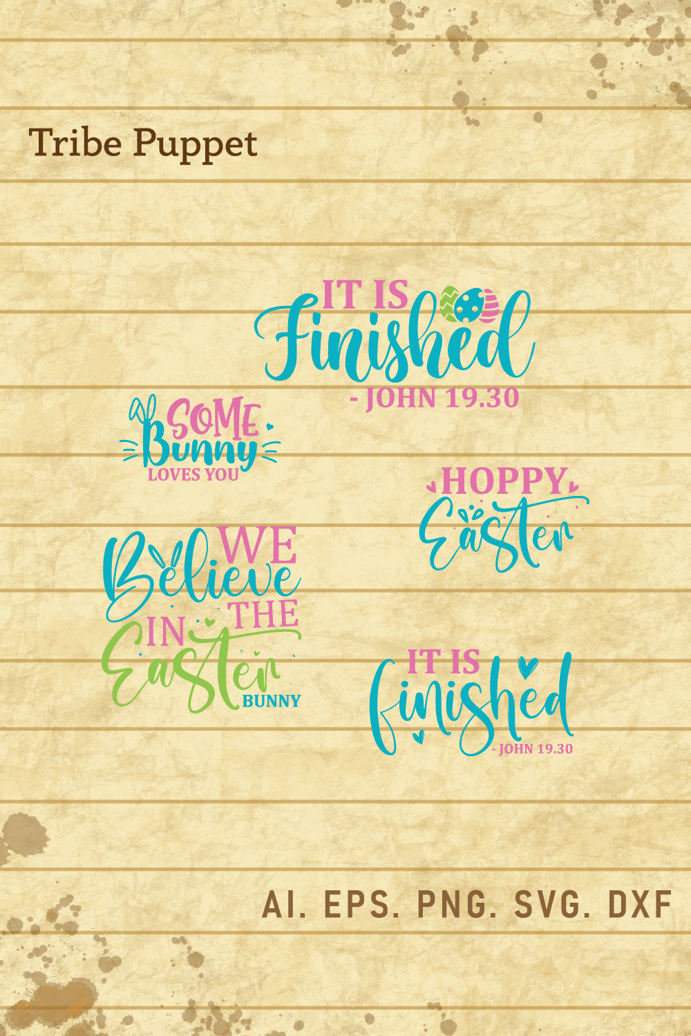 Easter Typography 08 pinterest preview image.
