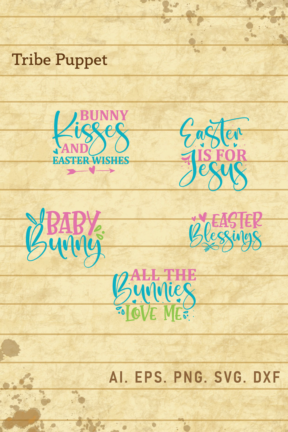 Easter Typography 01 pinterest preview image.