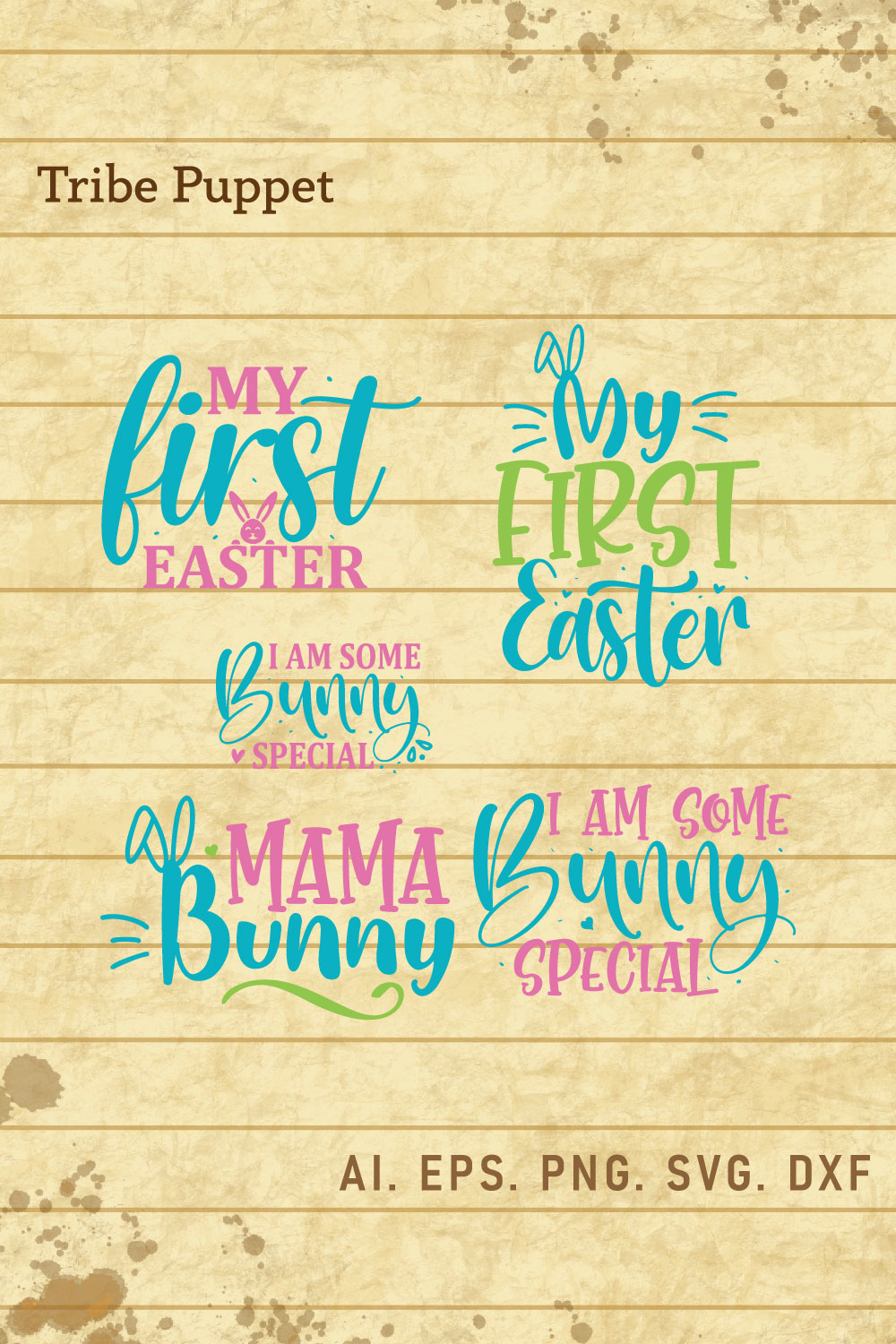 Easter Typography 11 pinterest preview image.