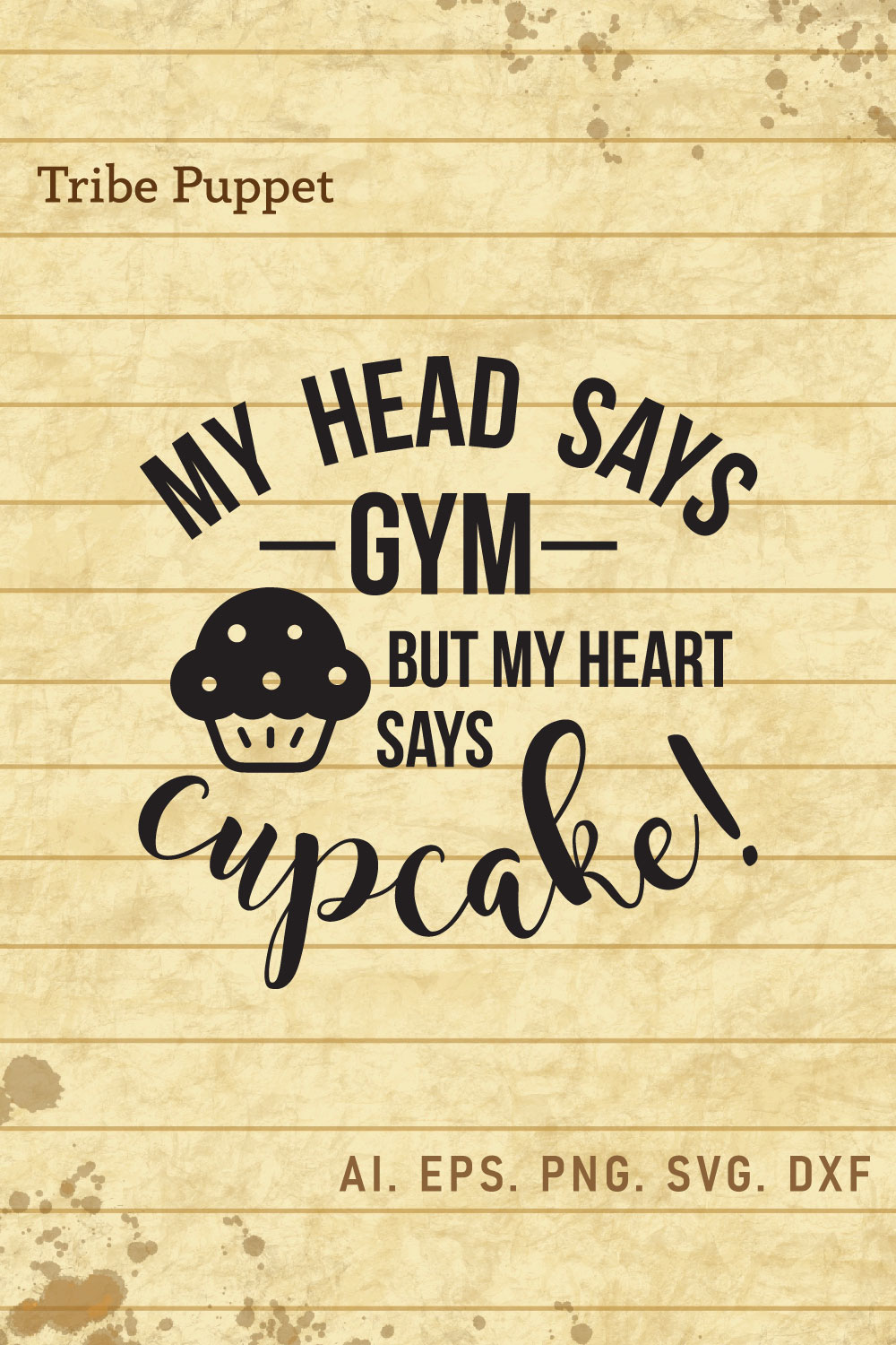 Heart says Cupcake pinterest preview image.