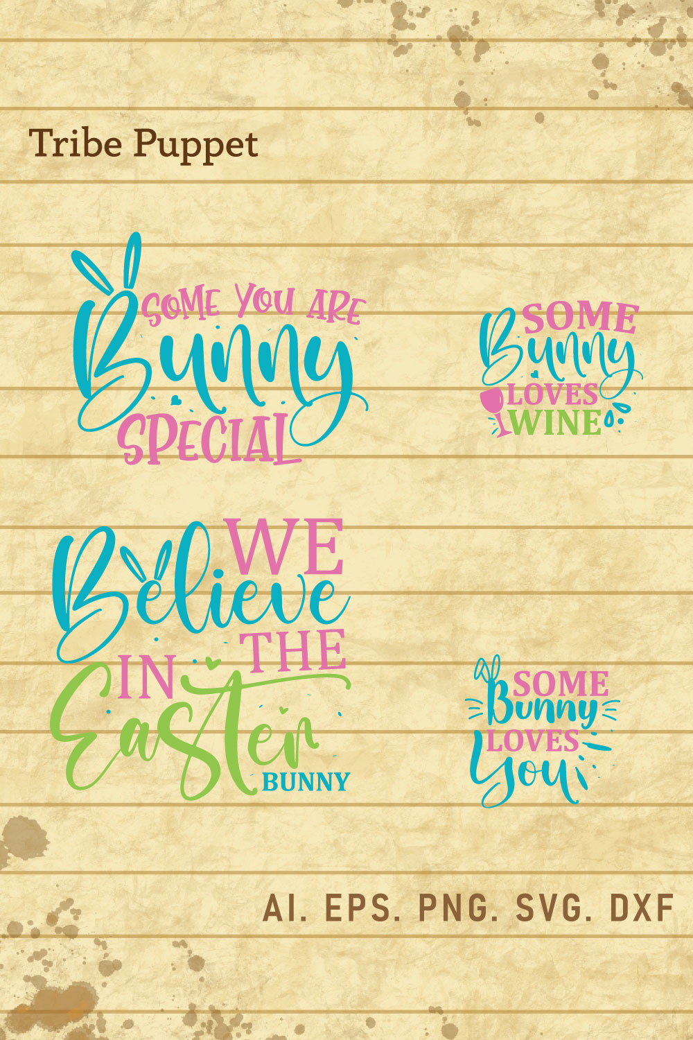 Easter Typography 14 pinterest preview image.