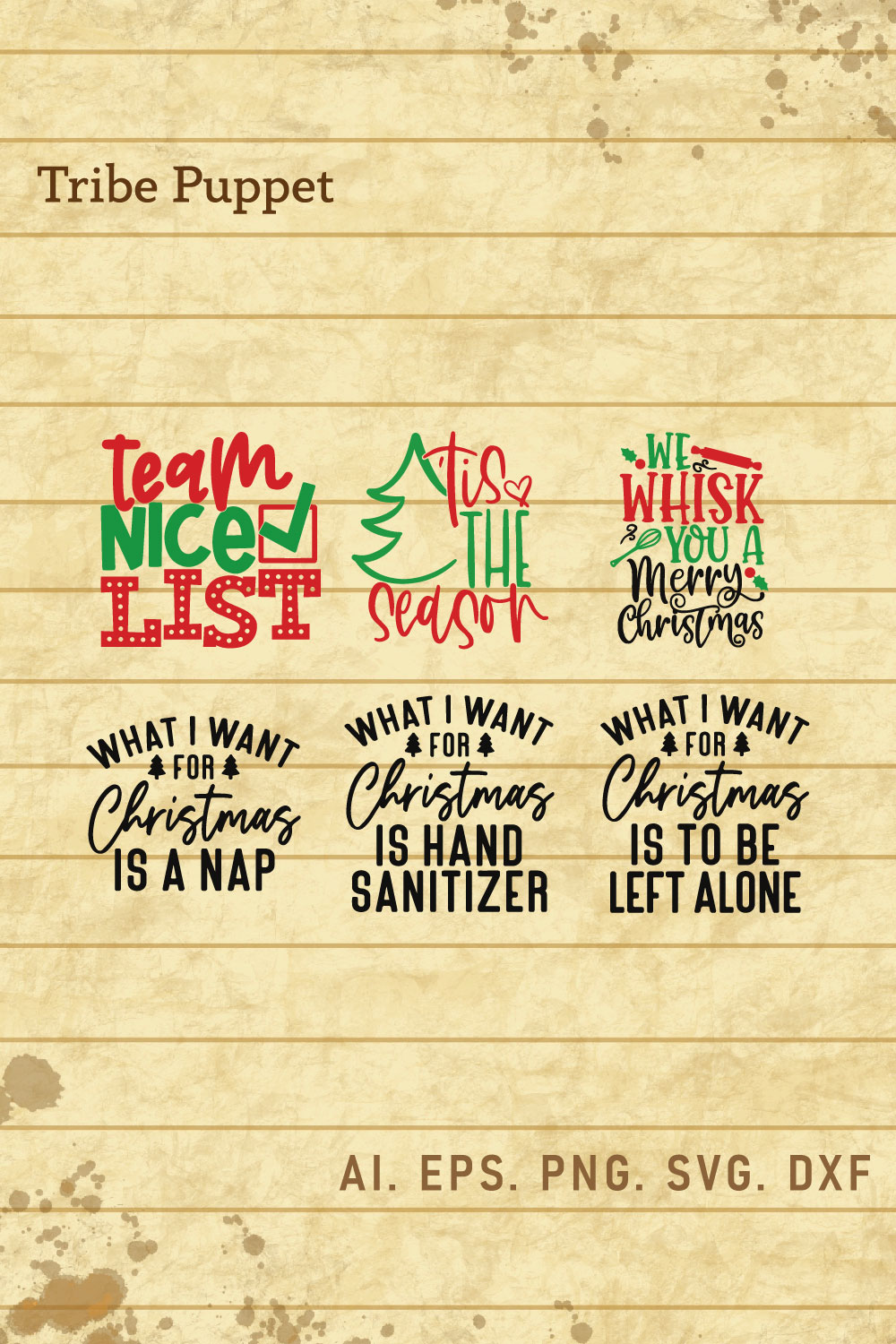 Christmas Typography 07 pinterest preview image.