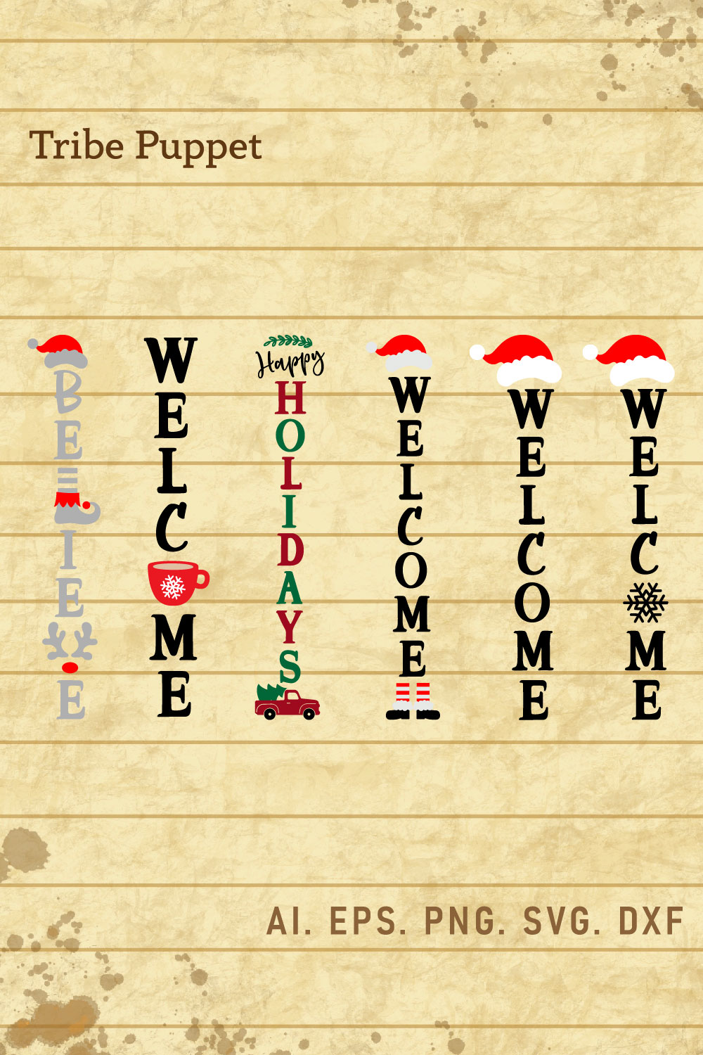 Christmas Welcome pinterest preview image.