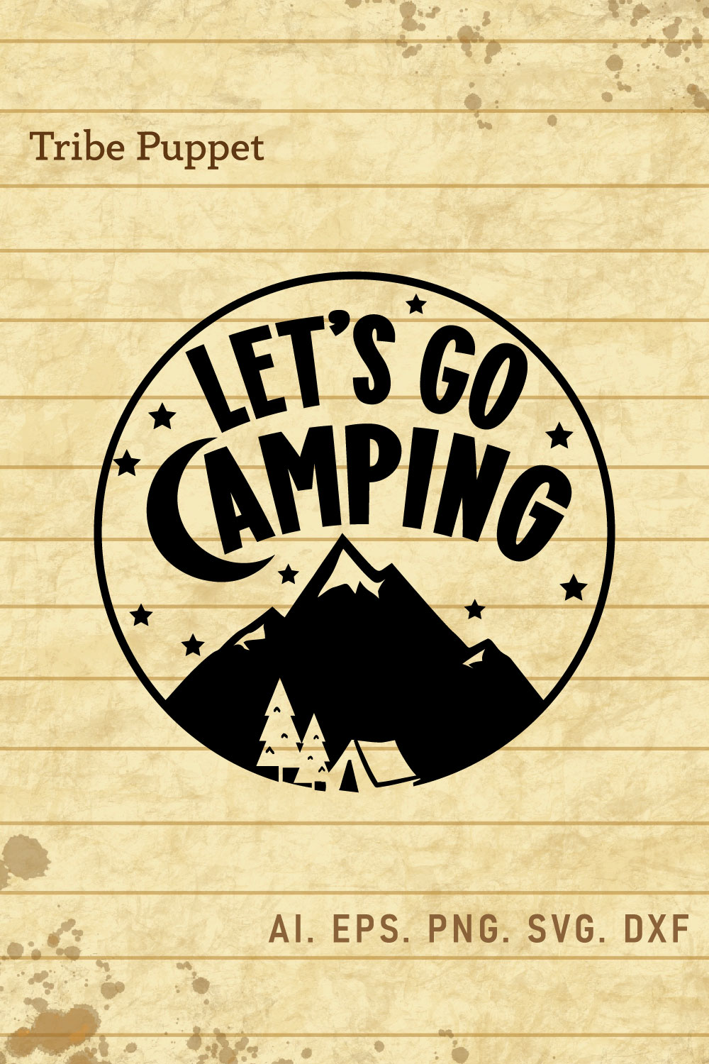 Lets Go Camping pinterest preview image.