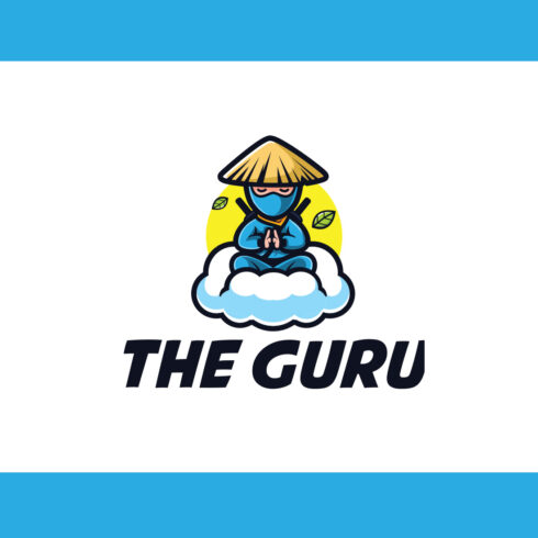 Ninja Guru Mascot Logo Design cover image.