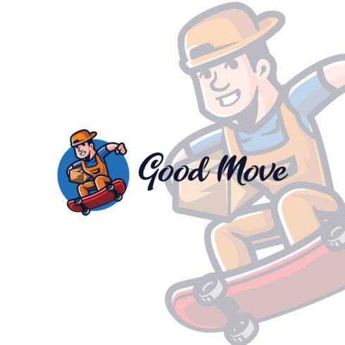 Quick Move Deivery Service Mascot Logo Design cover image.