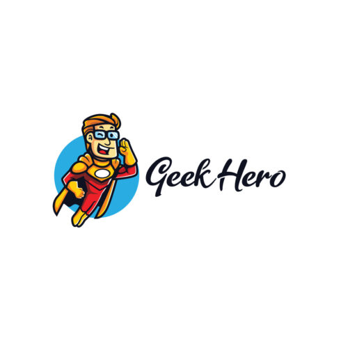 Geek Super Hero Character Logo cover image.