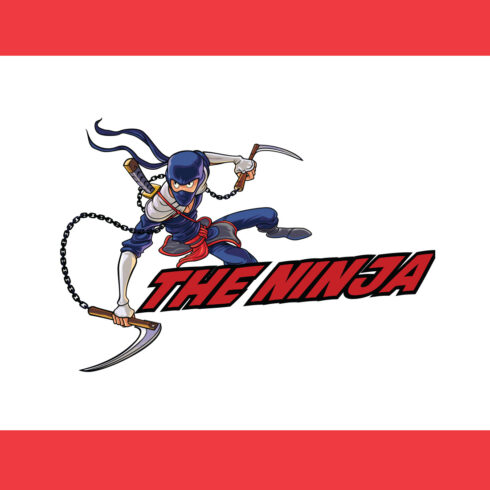 Ninja Master Weapon Esport Logo Design cover image.
