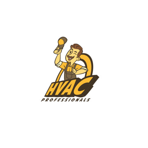 HVAC Profesional Character Mascot Logo cover image.