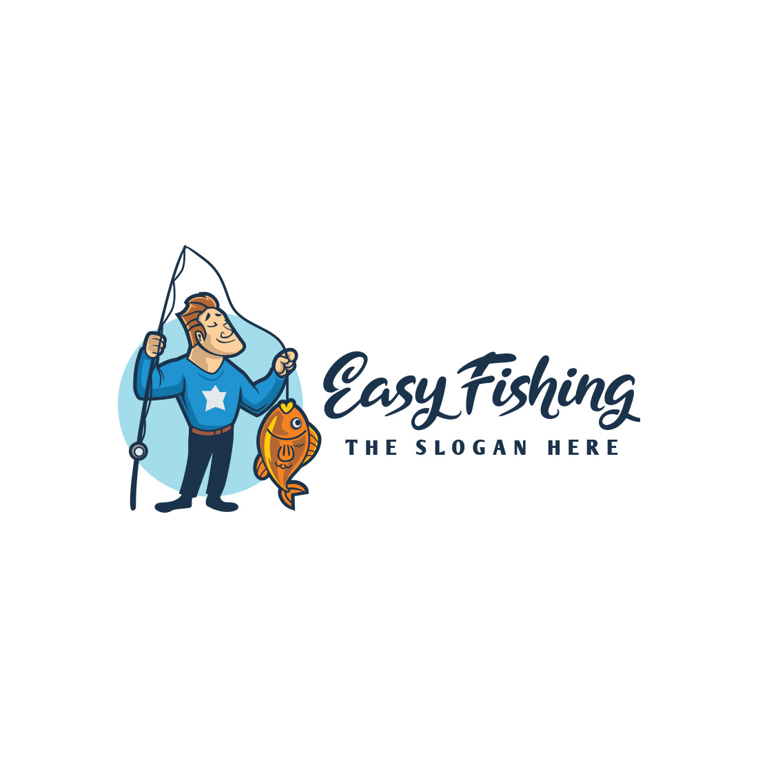 Getelman Angler - Fishing Mascot Logo Design cover image.