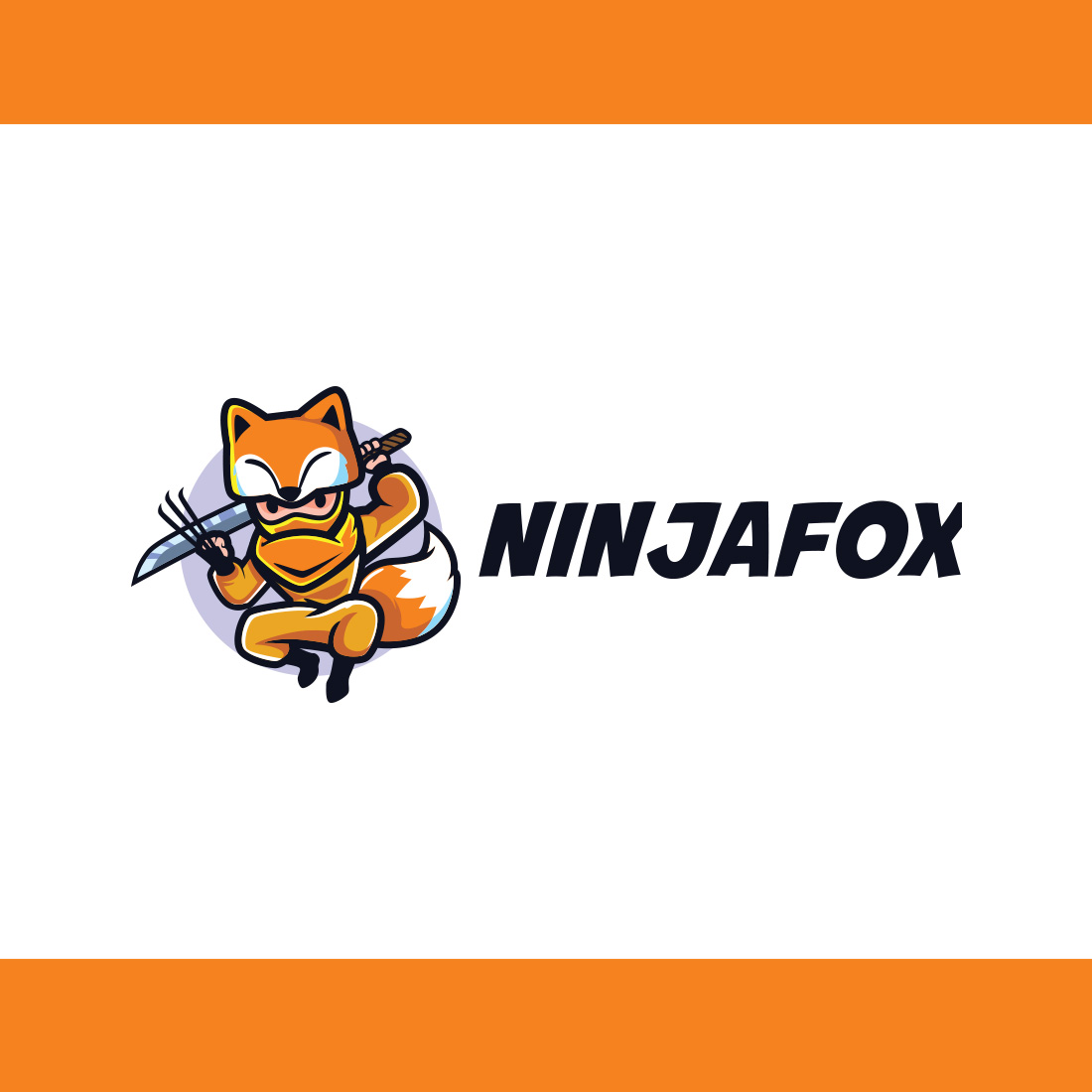 Foxy Ninja Character Mascot Logo cover image.