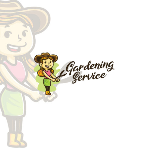 Gardener Girl Character Mascot Logo Design cover image.