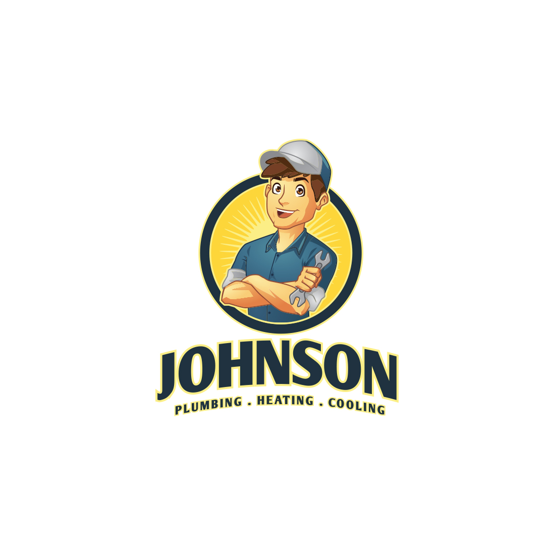 Rertro Vintage Handyman Character Mascot Logo Design cover image.