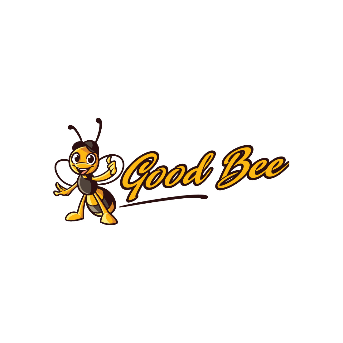 Good Bee Character Mascot Logo Design cover image.