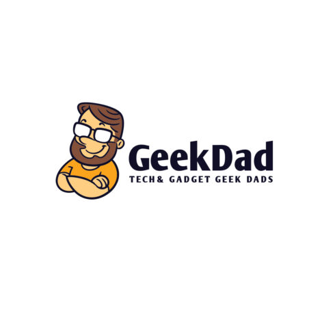 Geek Dad Mascot Logo Design cover image.