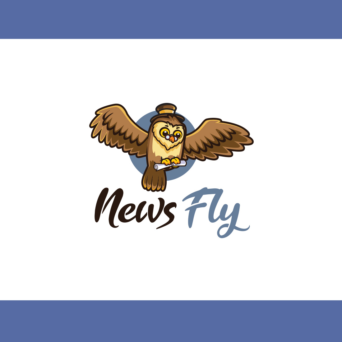 News Fly Logo Design cover image.