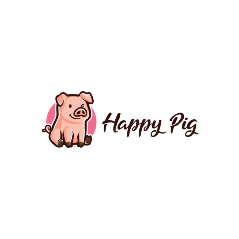 Happy pig Logo Design cover image.