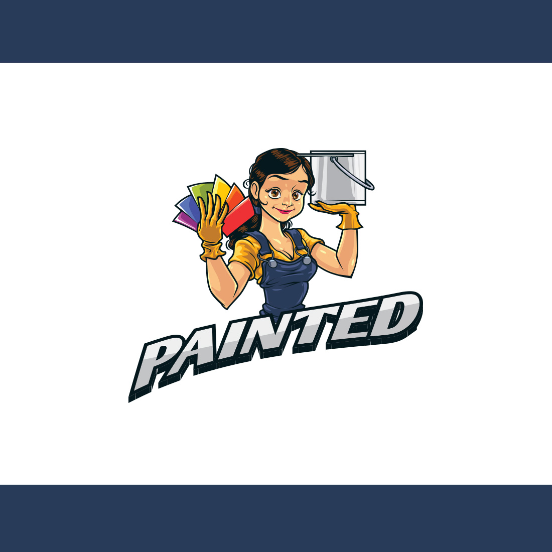 Painter Girl Mascot Logo cover image.