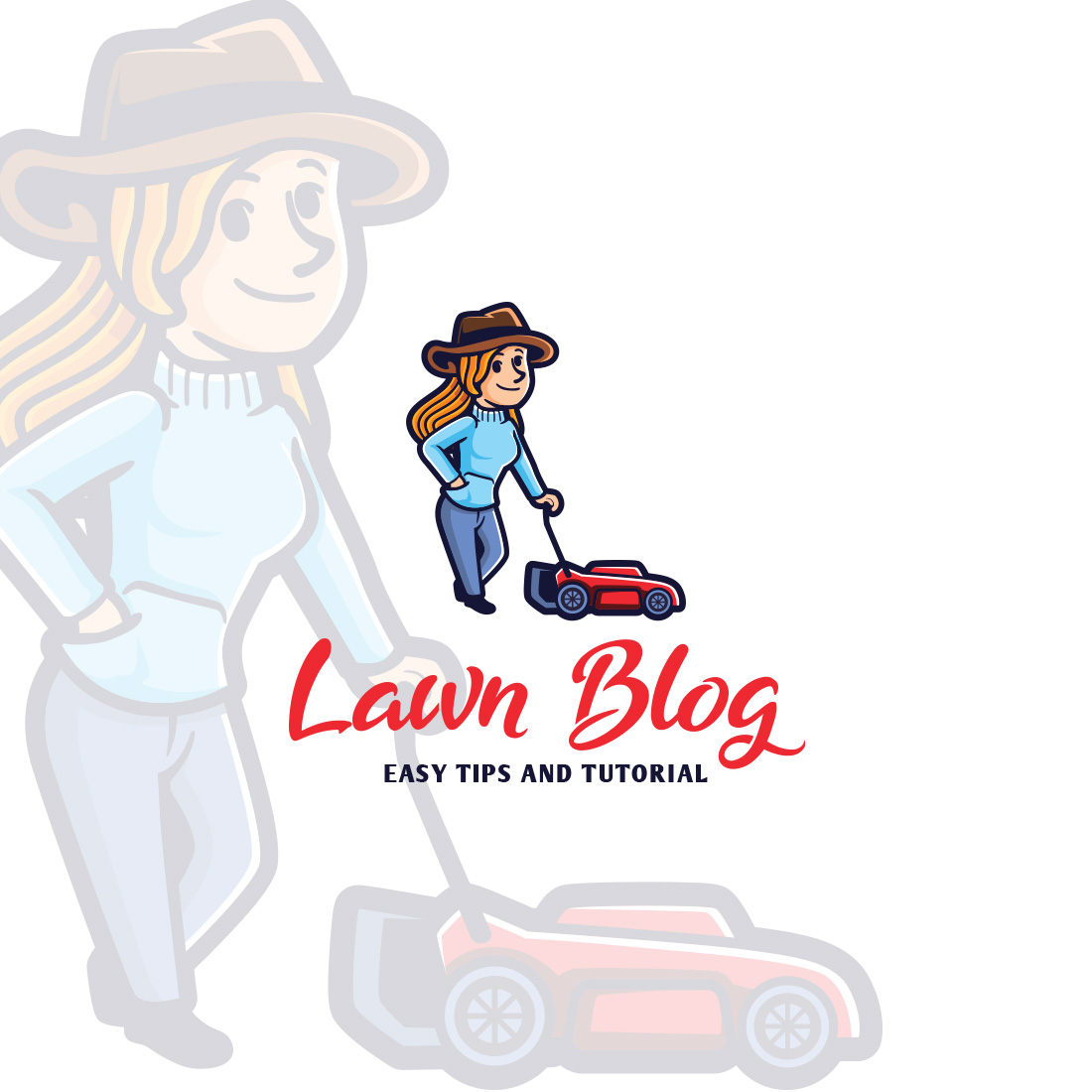 Lawn Blog Tutorial Logo Design cover image.