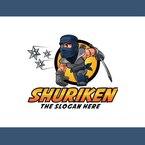 Ninja Shuriken Cartoon Mascot Logo cover image.