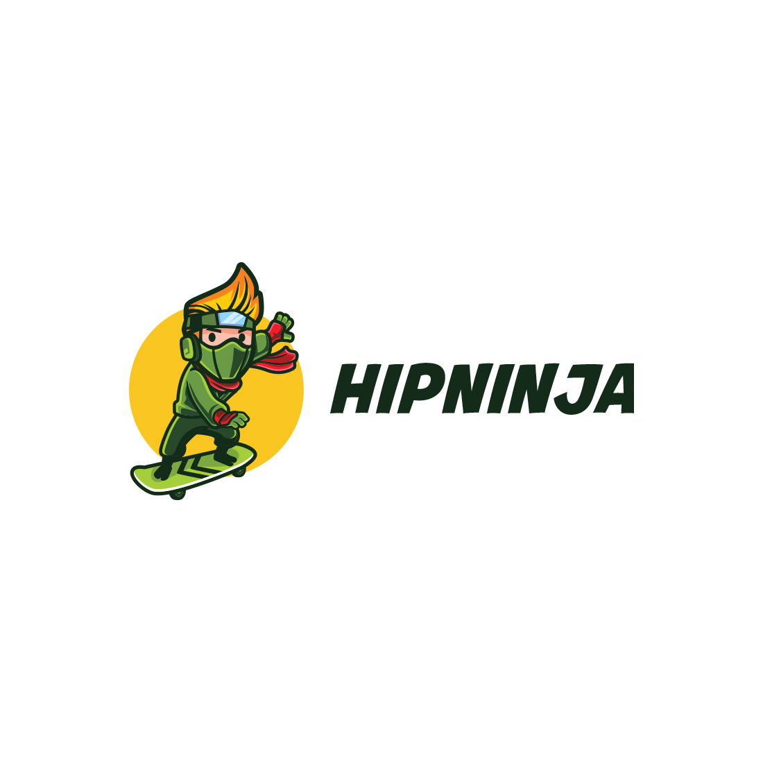 Hip Ninja Character Mascot Logo cover image.