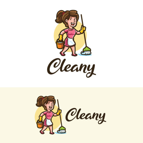 Maid V1 Character Mascot Logo Design cover image.