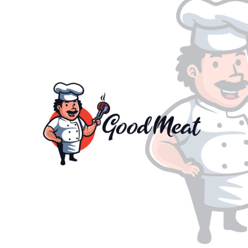 Good Meat - Chef Character Mascot Logo cover image.