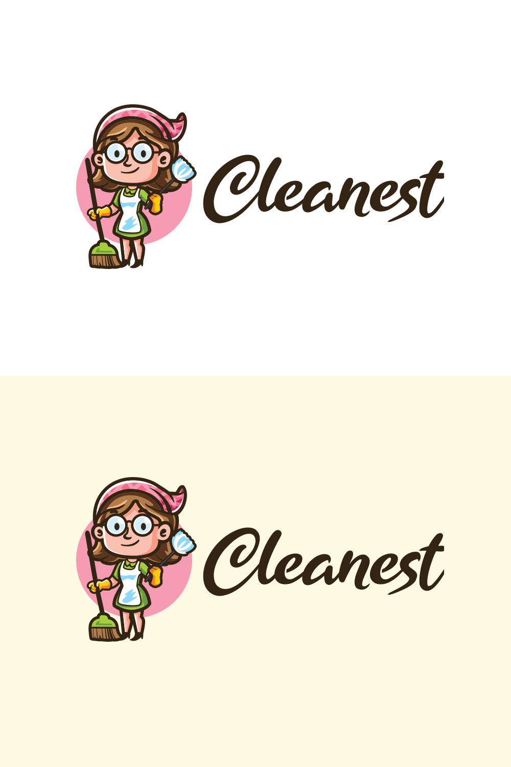 Maid V3 Character Mascot Logo Design pinterest preview image.