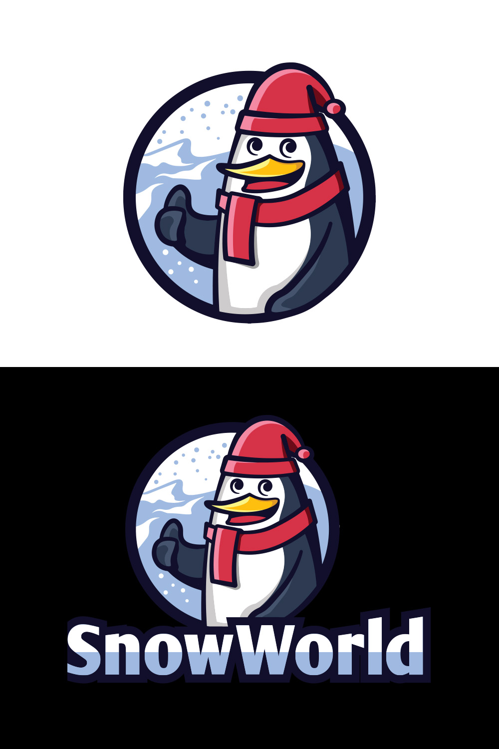 Penguin Logo Design pinterest preview image.