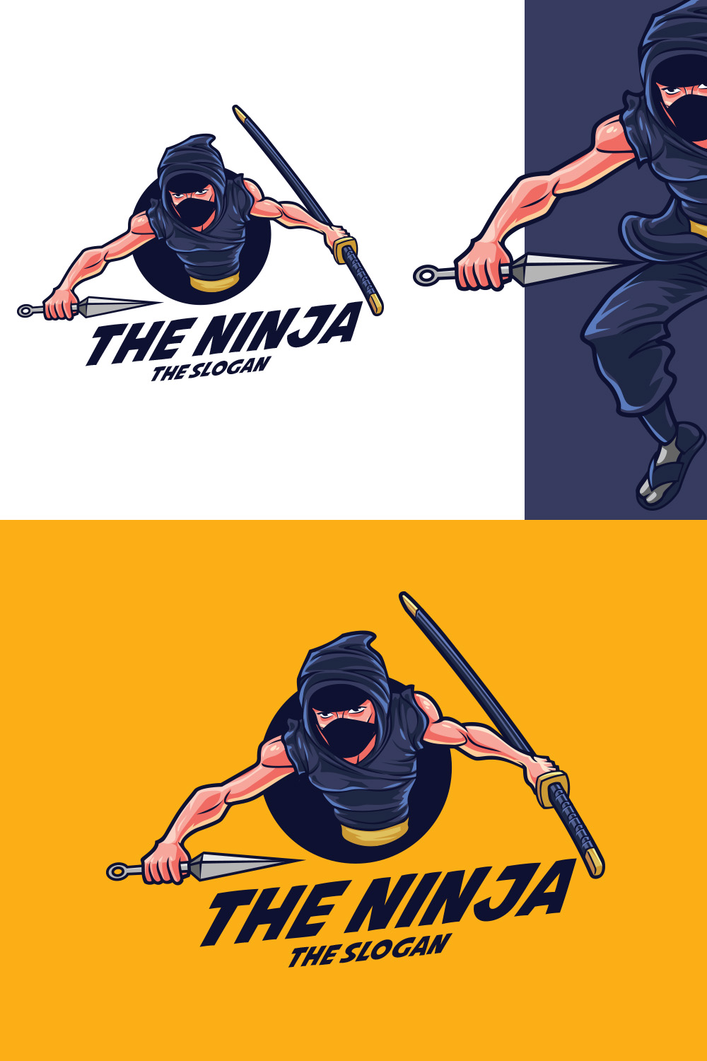 The Ninja Esport Logo Design pinterest preview image.