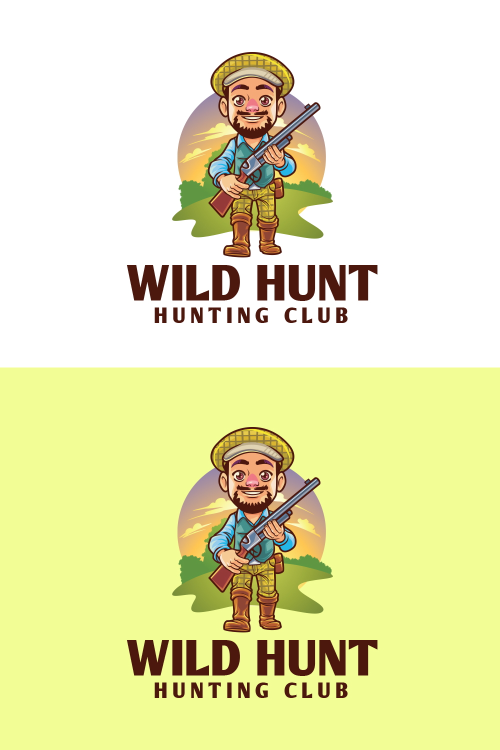 Hunt Club Logo Design pinterest preview image.