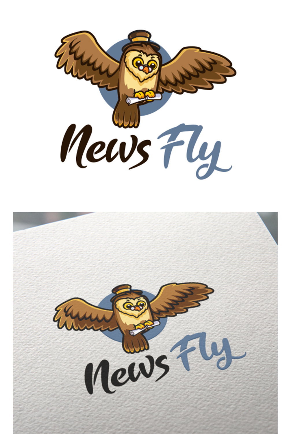 News Fly Logo Design pinterest preview image.