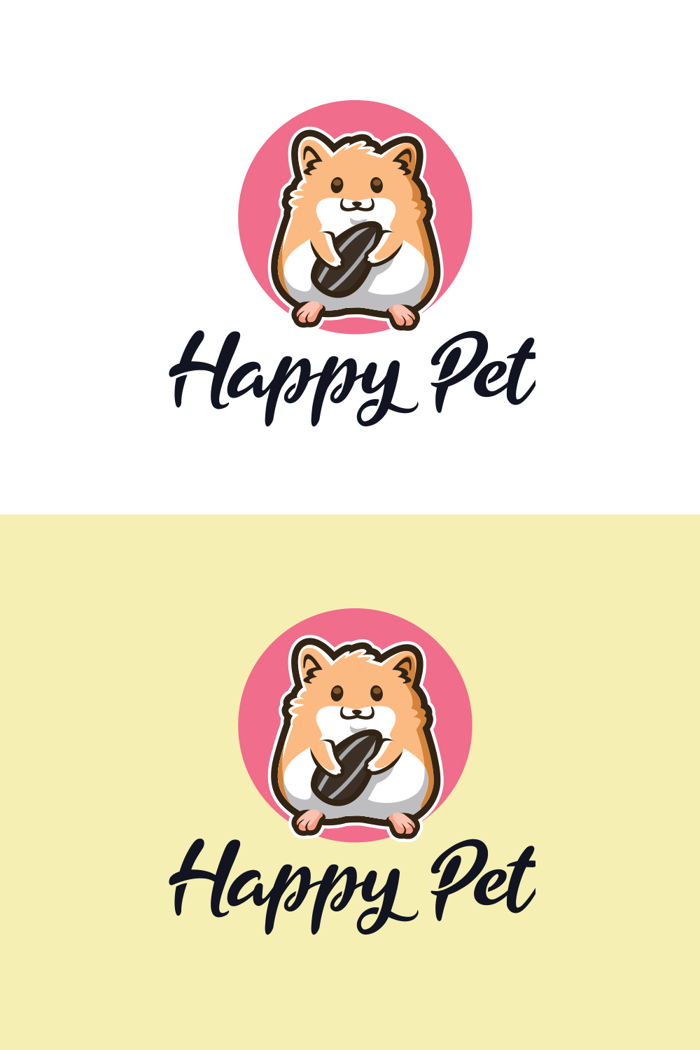 Cartoon Hamster Mascot Logo pinterest preview image.