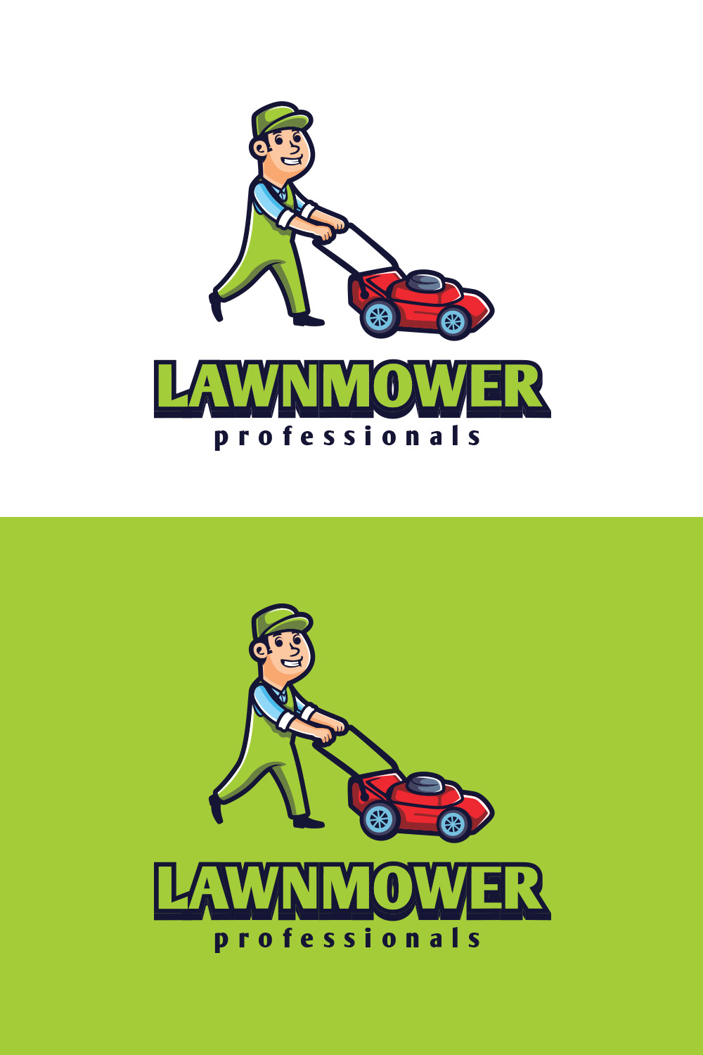 Lawnmower Profesional Logo Design pinterest preview image.